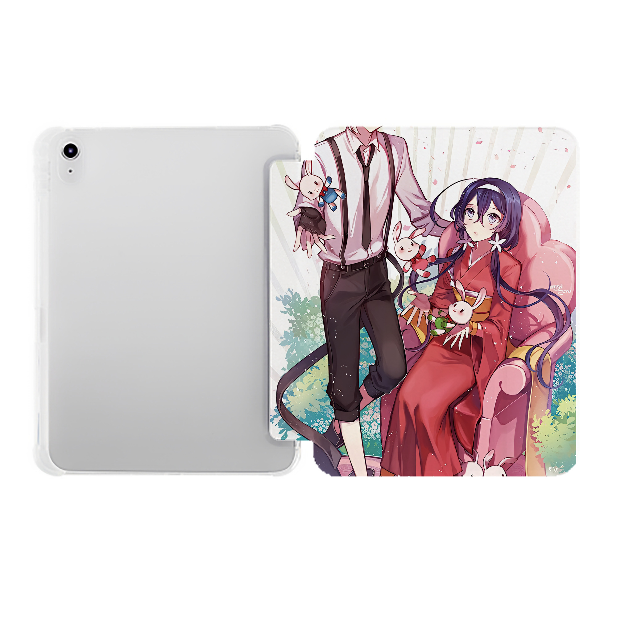（画像用） 文豪ストレイドッグス Bungo Stray Dogs IPad ケース ペン収納付き 三つ折りスタンド PUレザー×シリコン 対応機種9.5/10.5/10.9インチ